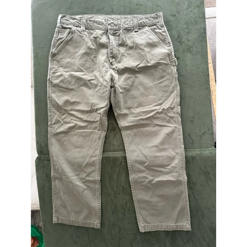 Carhartt Carpenter Pants Green B324-ARG Work Wear‎ Size 40x30